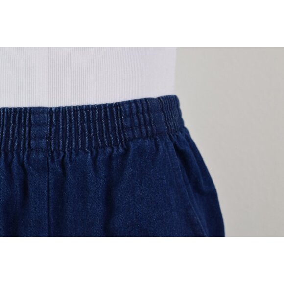 Vintage Gathered‎ Waist Blue Denim Shorts size 8 - Picture 5 of 8